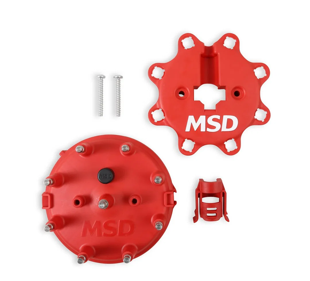 8408 – MSD CO. Distributor Cap, For Use With MSD Distributors That Use A Ford Style Cap With Wire Retainer Clip Down ...